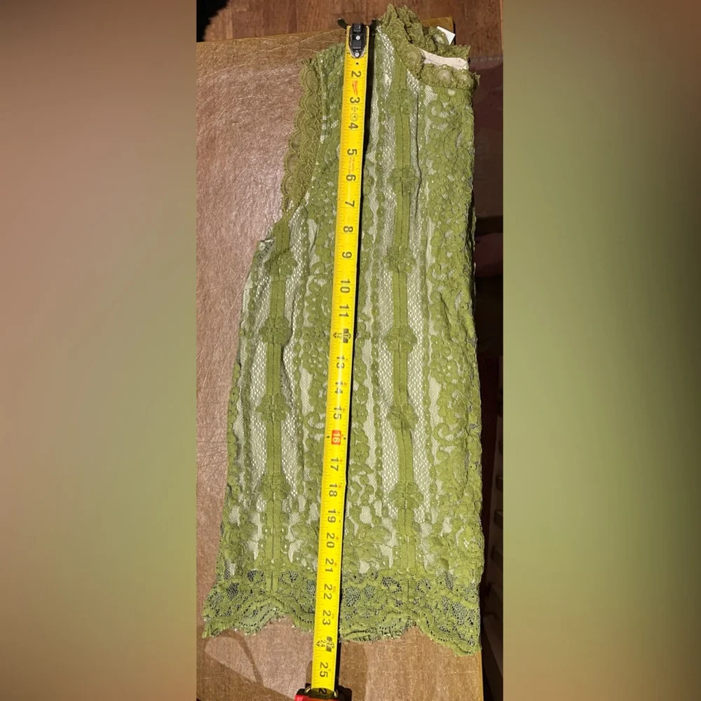 Green Lace Sleeveless Top Sundance Medium - Picture 11 of 11